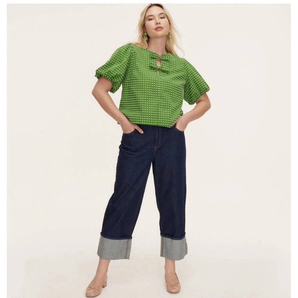 Women's High-Rise Straight Leg Wide Cuff Jeans Size 10 Kate Spade‎ For Target
